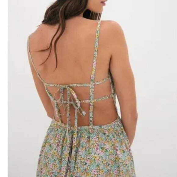 NWOT For Love and Lemons Raleigh LIBERTY Poppy Floral Cotton Midi Dress Medium - Picture 4 of 15